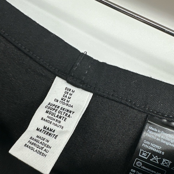 H&M Super Skinny Over Bump Maternity Jeans Stretch Denim Pants Size M NWT - Picture 3 of 6